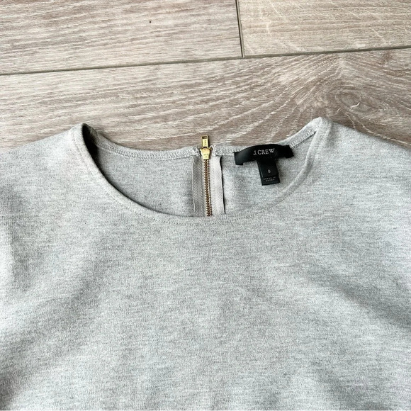 J. Crew Tulle Hem Peplum  Top in Grey - Picture 6 of 15